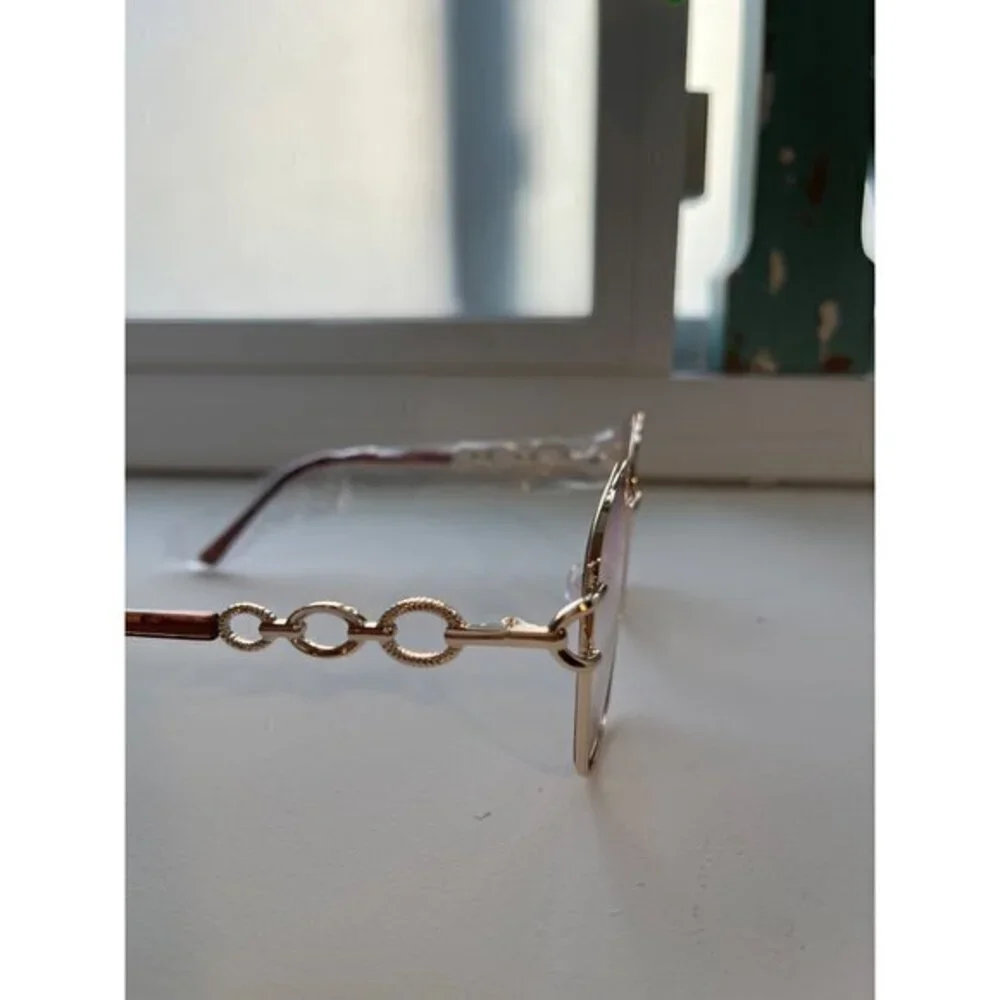 Desert Daze Round Frame Metal Frame Gradient Lens Temple Design‎ Sunglasses Pink